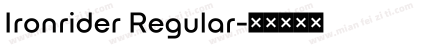 Ironrider Regular字体转换